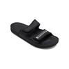 Sandale QUIKSILVER "Rivi Double", Gr. 9(42), schwarz (schwarz, grau, schwarz), Obermaterial: Synthetikmaterial / Futter: Textil / Außensohle: TPR, Schuhe Badelatschen Schlappen Pantolette