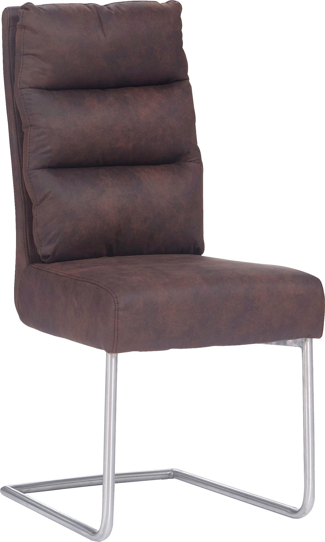 Stuhl HOME AFFAIRE "Calvia", braun (braun, silberfarben), B:44cm H:62cm T:99cm, Metall, Stühle, Stuhl