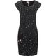 Sommerkleid RAGWEAR "Penelope" Gr. XS (34), Normalgrößen, schwarz (dark) Damen Kleider Freizeitkleider leichtes Baumwoll Kleid mit Print
