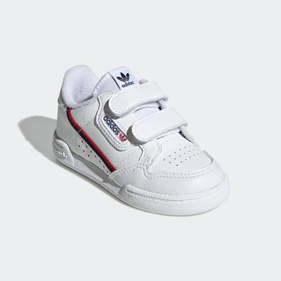 Sneaker ADIDAS ORIGINALS "CONTINENTAL 80" Gr. 20, weiß (cloud white, cloud scarlet) Kinder Schuhe Laufschuhe