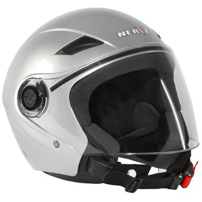Motorradhelm NERVE "NH1014" Gr. L, silber (silberfarben), Helme, L Kopfumfang: 59cm - 60cm