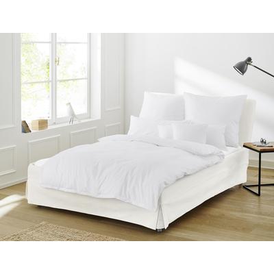 Bettwäsche IRISETTE "Premium Satin Bettwäsche Paris", weiß, B/L: 135cm x 200cm, , Mako-Satin, B/L: 80cm x 80cm, Mako-Satin, Obermaterial: 100% Baumwolle, Bettwäsche, hochwertige Uni Premium Bettwäsche mit Reißverschluss, 100% Baumwolle Image