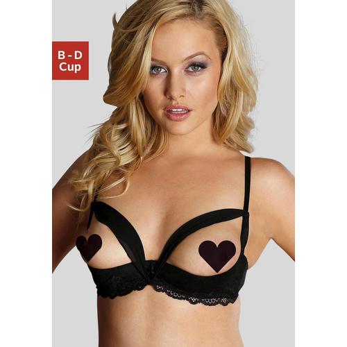 Büstenhebe PETITE FLEUR GOLD Gr. 70, Cup D, schwarz Damen BHs BH Bügel-BH Büstenhebe Hochzeitsdessous Hochzeitswäsche Reizwäsche Spitzen-BH Spitzenwäsche mit Bügel und edler Spitze, sexy Dessous