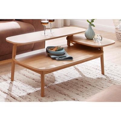 Couchtisch WOODMAN "Veera", beige (natur), B:120cm H:42cm T:60cm, Tische, mit 3 verschiedenen Ebenen Image