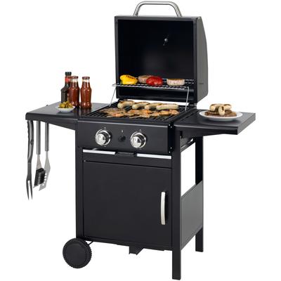 Gasgrill TEPRO "MAYFIELD 2", schwarz, B:112cm H:100cm T:58cm, Grills, BxTxH: 112x58x100 cm, 2-Brenner