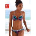 Push-Up-Bikini-Top VENICE BEACH "Summer" Gr. 38, Cup C, blau (marine, bedruckt) Damen Bikini-Oberteile Ocean Blue