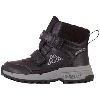 Outdoorwinterstiefel KAPPA, Gr. 26, schwarz (schwarz, grau), Synthetik, sportlich, Schuhe, - wasserdicht, windabweisend & atmungsaktiv