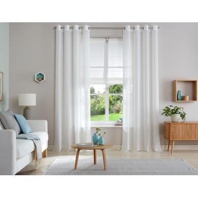 Gardine MY HOME "Fiete" Gr. 3, beige (natur), B:140cm H:225cm, Polyester, Gardinen, Leinen Optik, monochrom, basic, pflegeleicht, verschiedene Größen Image