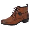 Schnürstiefelette RIEKER, Damen, Gr. 39, braun (braun used), Lederimitat, elegant, Schuhe, Schnürboots, Blockabsatz, in elegantem Look