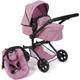 Kombi-Puppenwagen CHIC2000 "Linus, Jeans Pink" Puppenwagen rosa (jeans pink) Kinder Puppenwagen -trage