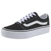 Plateausneaker VANS "Ward Platform", Gr. 42, schwarz-weiß (schwarz, weiß), Textil, sportlich, Schuhe Skaterschuh Sneaker low, aus textilem Canvas-Material