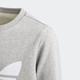 Sweatshirt ADIDAS ORIGINALS "TREFOIL CREW" Gr. 164, grau (medium grey heather) Kinder Sweatshirts