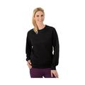 Sweatshirt TRIGEMA "TRIGEMA Sweatshirt mit angerauter Innenseite", Damen, Gr. XXL, schwarz, 70% Baumwolle, 30% Polyester, Basic, Sweatshirts