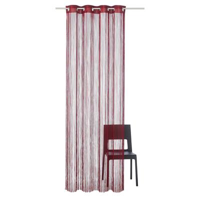 Fadenvorhang WECKBRODT "Leon" Gr. 2, rot (bordeaux), B:148cm H:240cm, Polyester, Gardinen, Fadengardine, Insektenschutz, transparent, kürzbar, Store Image