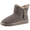 Winterboots ARA "ALASKA Zip", Damen, Gr. 37, taupe zip, Veloursleder, Lammfell, unifarben, sportlich, Schuhe, Stiefel aus echtem Lammfell mit Reißverschluss, G-Weite (weit)