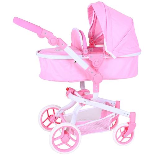 „Kombi-Puppenwagen KNORRTOYS „“Boonk – Princess White Rose““ Puppenwagen rosa (princess white rose) Kinder Puppenwagen -trage“