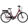 E-Bike SAXONETTE "Advanced Plus" E-Bikes Gr. 45 cm, 28 Zoll (71,12 cm), rot (bordeau x matt) E-Bikes Damen E-Bike Cityrad mit Rücktrittbremse, integriertes Rahmenschloss
