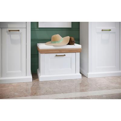 Schuhschrank HOME AFFAIRE "Tara", weiß (weiß matt, pacific walnut), B:65cm H:51cm T:38cm, MDF, Spanplatte, Schränke, Hochwertig UV lackiertes MDF Image