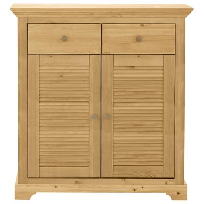 Schuhkommode HOME AFFAIRE "Ayanna Kommode für ca. 9 Paar Schuhe", beige (natur), B:94cm H:100cm T:39cm, FSC-zertifiziertes Massivholz, Sideboards, Schuhschrank aus massiver Kiefer, FSC, Breite 94 cm Image