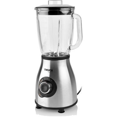 ETA Standmixer "TWIXER ETA601190000", silber (edelstahlfarben), B:21cm H:42cm T:19cm, Zerkleinerer, Glasbehälter, voreingestellte Programme Image