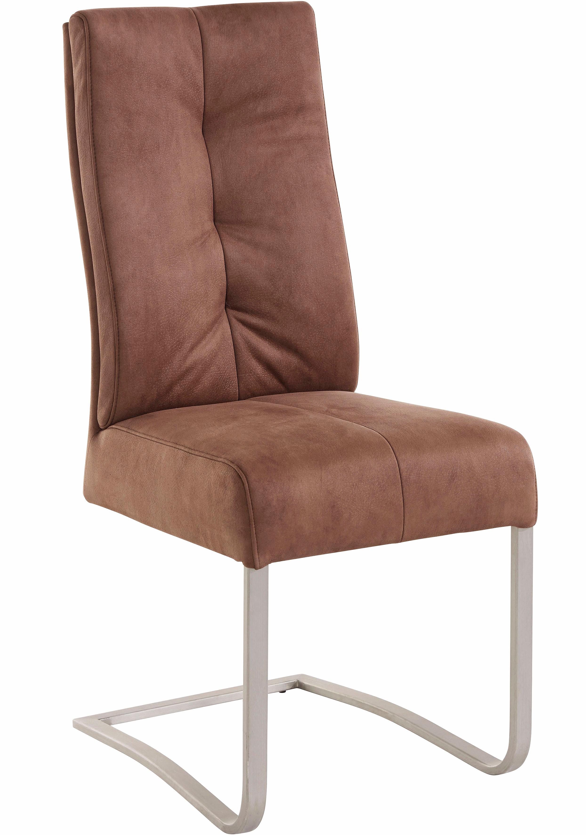 Esszimmerstuhl MCA FURNITURE "Salva Schwingstuhl 1", beige (sand), B:45cm H:102cm T:63cm, 100% Polyester, Stühle, Esszimmerstuhl, mit Tonnentaschenfederkern, belastbar bis max. 120 kg