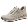 Keilsneaker MARCO TOZZI, Damen, Gr. 39, beige (hellbeige), Textil, Lederimitat, Veloursleder, sportlich, Schuhe, Freizeitschuh, Halbschuh, Schnürschuh in veganer Verarbeitung