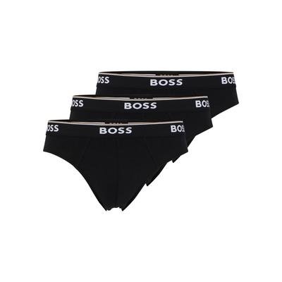 Slip BOSS, Herren, Gr. L, schwarz, Jersey, Obermaterial: 95% Baumwolle, 5% Elasthan, unifarben, Unterhosen, mit Logo Webbund Image