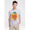 T-Shirt LOGOSHIRT "Scooby Doo - All New Adventures", Herren, Gr. XL, grau, 95% Baumwolle, 5% Viskose, bedruckt, meliert, casual, normal, Rundhals, Kurzarm, Shirts, mit lustigem Frontprint