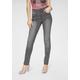 Slim-fit-Jeans ARIZONA "Curve-Collection" Gr. 40, N-Gr, grau (grey used) Damen Jeans Röhrenjeans