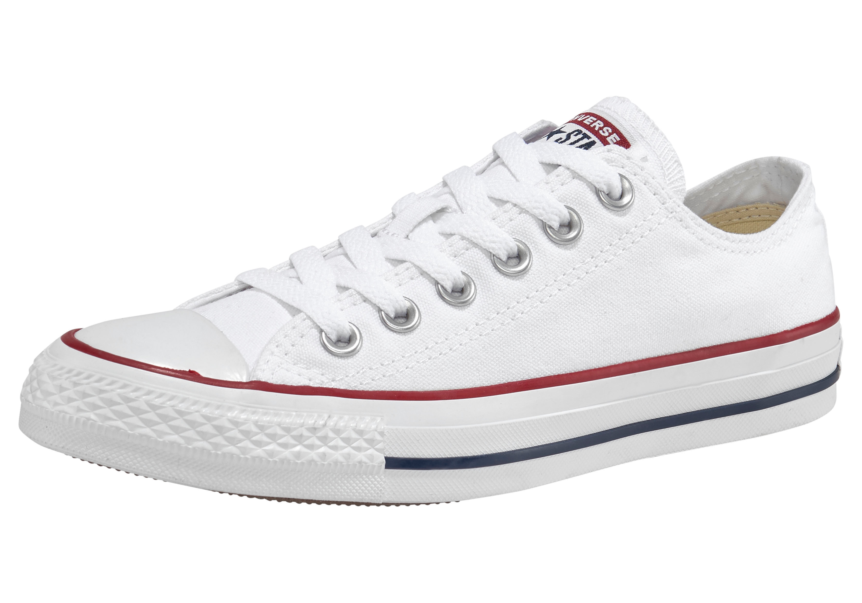 Sneaker CONVERSE "Chuck Taylor All Star Core Ox", Damen, Gr. 41,5, weiß, Textil, Schuhe Skaterschuh Canvassneaker Sneaker low, Topseller