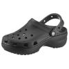 Clog CROCS "Classic Platform Clog W", Damen, Gr. 42, schwarz, Croslite, unifarben, modisch, Schuhe, Plateau, Sommerschuh, Schlappen, Hausschuh, trendige Plateausohle