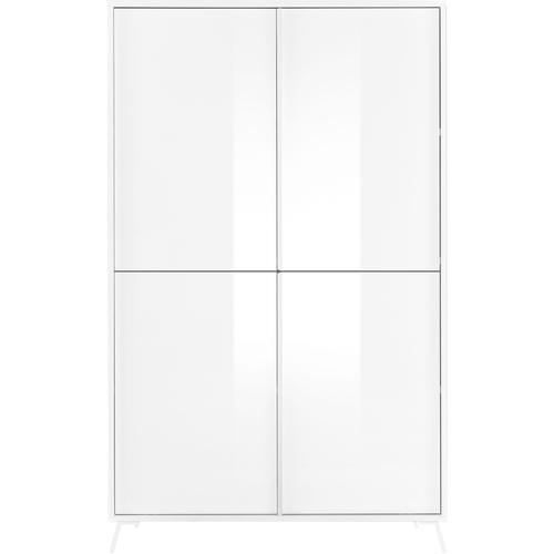 „Highboard LC „“City““ Sideboards Gr. B/H/T: 104 cm x 174 cm x 40 cm, weiß (weiß hochglanz lack) Highboards Höhe ca. 174 cm“