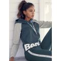 Kapuzensweatshirt BENCH. LOUNGEWEAR, Damen, Gr. 40/42, grau (dunkelgrün, grau), Sweatware, Obermaterial: 60% Baumwolle, 40% Polyester. Ärmel: 80% Baumwolle, 20% Polyester, unifarben, meliert, mehrfarbig, Basic, Basic taillenbedeckt, ohne Ausschnitt,...