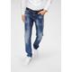 Straight-Jeans CIPO & BAXX "Red Dot" Gr. 33, Länge 34, blau (blue used) Herren Jeans Straight Fit