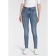 Skinny-fit-Jeans LEVI'S "721 High rise skinny" Gr. 30, Länge 30, blau (medium, indigo, blue) Damen Jeans Röhrenjeans