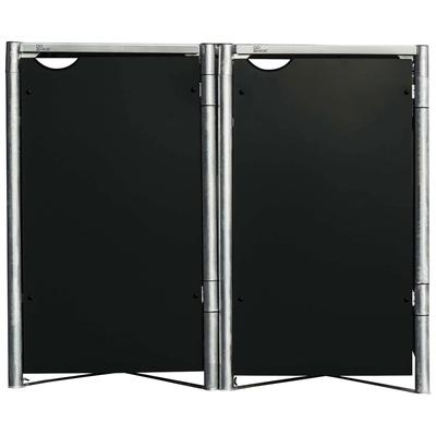 Mülltonnenbox HIDE, schwarz, B:140cm H:116cm T:81cm, Stahl, Kunststoff, Aufbewahrungsboxen, für 2 x 240 l, schwarz Image