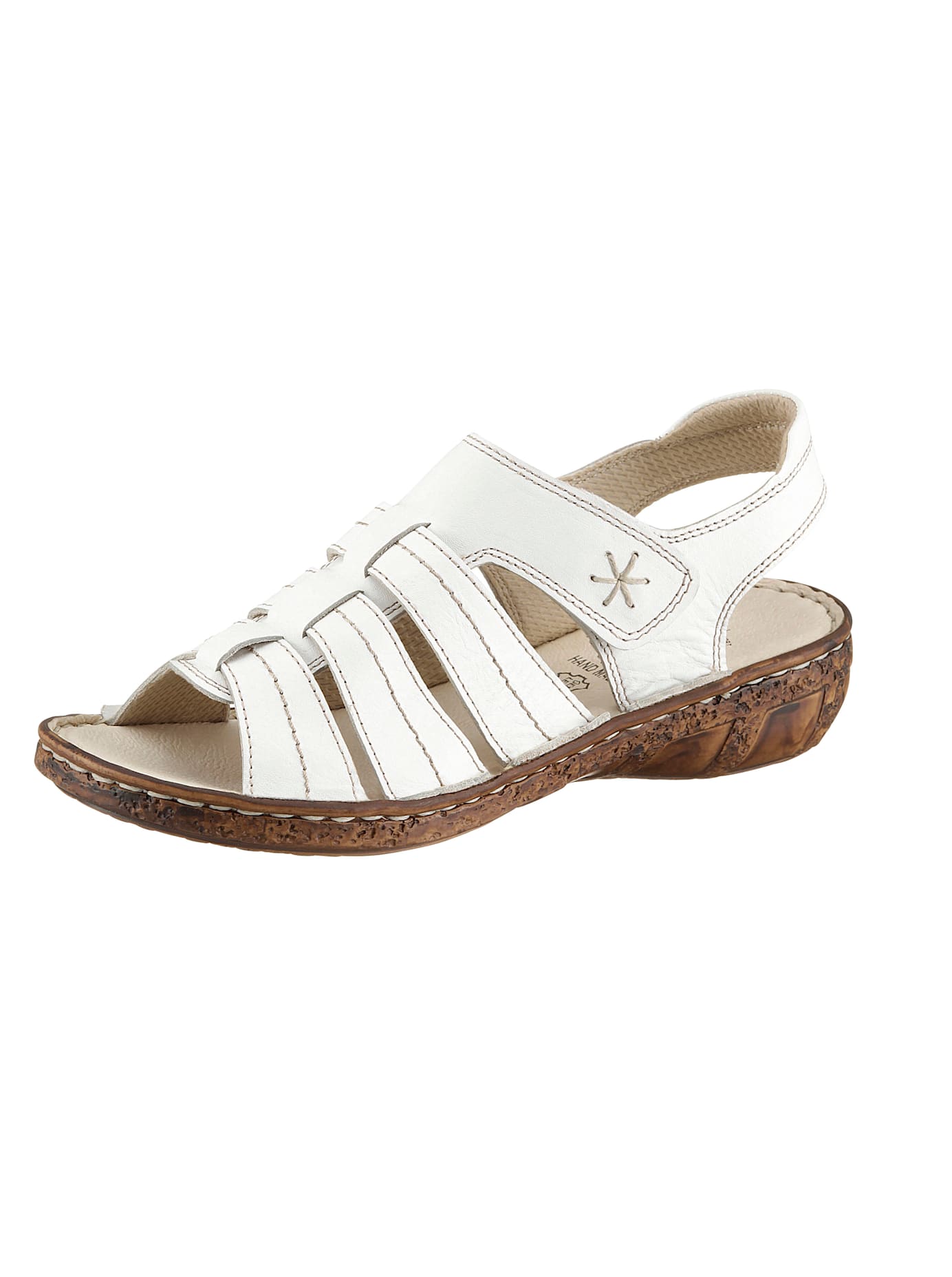 Sandale, Damen, Gr. 37, weiß, Glattleder, Schuhe