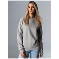 Sweatshirt TRIGEMA "TRIGEMA Sweatshirt mit angerauter Innenseite", Damen, Gr. XXL, grau (grau, melange), 70% Baumwolle, 30% Polyester, Basic, Sweatshirts