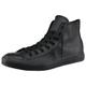 Sneaker CONVERSE "Chuck Taylor All Star Hi Monocrome Leather" Gr. 37,5, schwarz (black) Schuhe Bekleidung