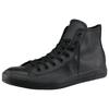 Sneaker CONVERSE "Chuck Taylor All Star Hi Monocrome Leather", Gr. 37, schwarz, Leder, sportlich, Schuhe Canvassneaker Sneaker high Sneakerboots Skaterschuh
