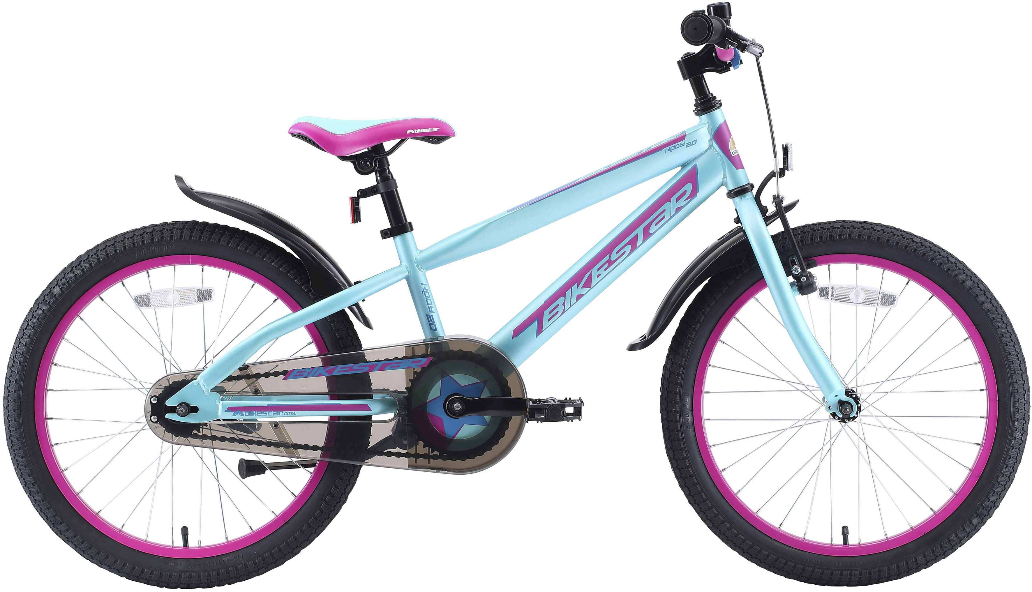 Jugendfahrrad BIKESTAR "Urban Jungle" Gr. 26, blau (berry, türkis), Fahrräder, Kinder, 25,6cm, 20 Zoll (50,80cm), für Damen Image