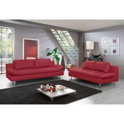 Polstergarnitur PLACES OF STYLE "Redding", rot, NaturLEDER, Sitzmöbel-Sets, bestehend aus 2- und 3-Sitzer Image