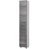 Hochschrank WELLTIME "Trento, verschiedene Ausführungen und Farben", silber (eiche rauchsilber), B:30cm H:180cm T:27cm, MDF, Schränke, Badmöbel, Seitenschrank Breite 30 cm, viel Stauraum, Made in Germany