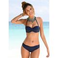 Bandeau-Bikini-Top S.OLIVER "Spain" Gr. 44, Cup E, blau (marine) Damen Bikini-Oberteile Ocean Blue Bestseller
