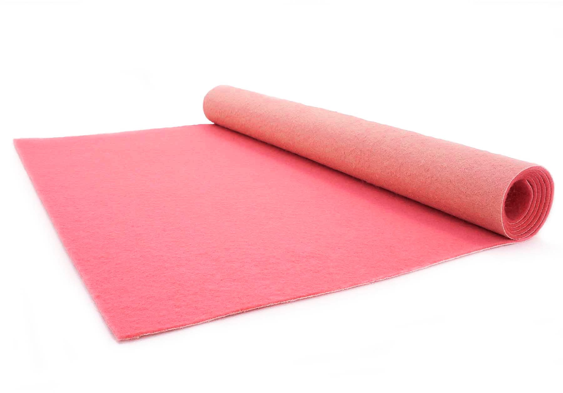 Läufer "PODIUM", rosa (altrosa), B:100cm H:2,6mm L:1.700cm, Polypropylen (PP), PRIMAFLOR-IDEEN IN TEXTIL, Teppiche, Breite 100 cm, robuster Nadelfilz, Uni-Farben Image