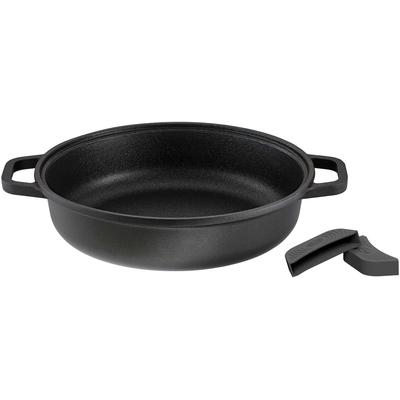 Servierpfanne RÖSLE "CADINI", schwarz, B:30,6cm H:8,3cm L:37,5cm Ø:28cm, Pfannen, Antihaftversiegelung, recyceltes Aluminium, spülmaschinengeeignet Image