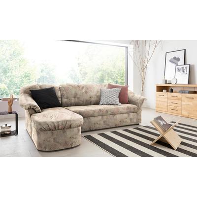 Ecksofa DOMO COLLECTION "Pegnitz, elegante Rückensteppung, kompakte Stellmaße 238/141cm, L-Form", braun, B:238cm H:82cm T:141cm, 100% Polyester, Sofas, wahlweise mit Bettfunktion Image