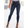 Jeggings VIVANCE Gr. 34, N-Gr, blau (darkblue, washed) Damen Hosen Vivance