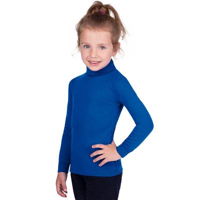 Rollkragenshirt TRIGEMA "TRIGEMA Langarm Ski- und Sport-Rollkragenpullover", Kinder, Gr. 152, blau (royal), 100% Baumwolle (Bio-Baumwolle kbA), Basic, Langarm, Shirts Image