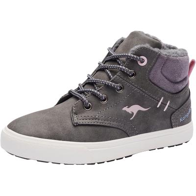Sneaker KANGAROOS "Kavu X", Gr. 29, grau (grau, rosa), Synthetik, Textil, sportlich, Schuhe, gefüttert